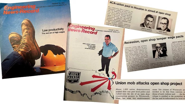 Il boom degli open‑shop negli anni ’70: come il modello di lavoro senza obbligo sindacale ha trasformato l’industria delle costruzioni