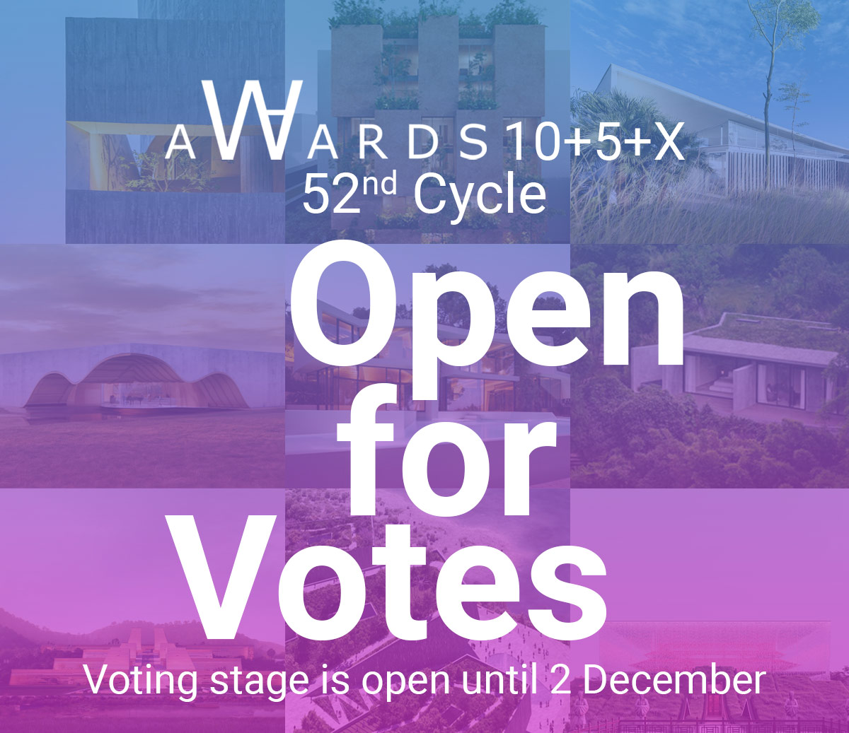 WA Awards 52° Ciclo: Votazioni Aperte dal 1 Novembre al 2 Dicembre