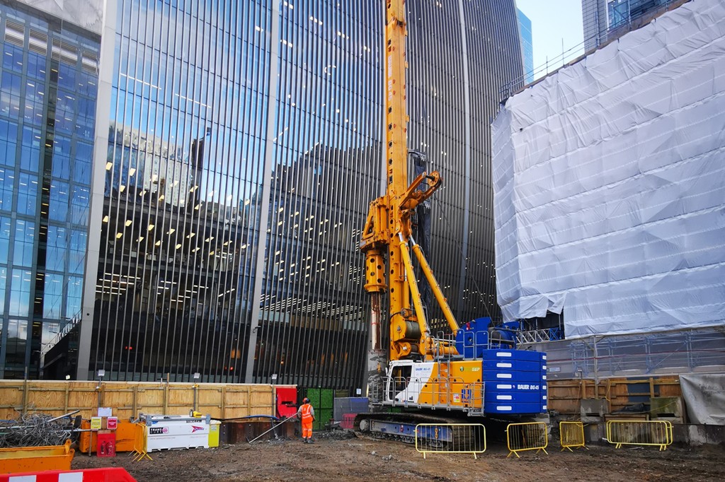 Bauer Technologies assicura i piling del Dovetail Building, progetto di 400 milioni di sterline a Londra