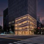 Cartier a Ginza: nuova facciata in alluminio che evoca il drappeggio di un abito da sposa