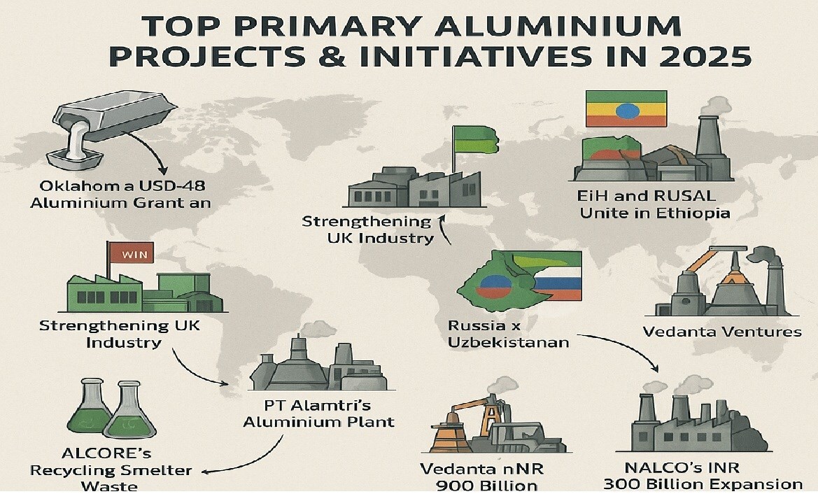 2025: le 10 principali iniziative globali di produzione primaria di alluminio
