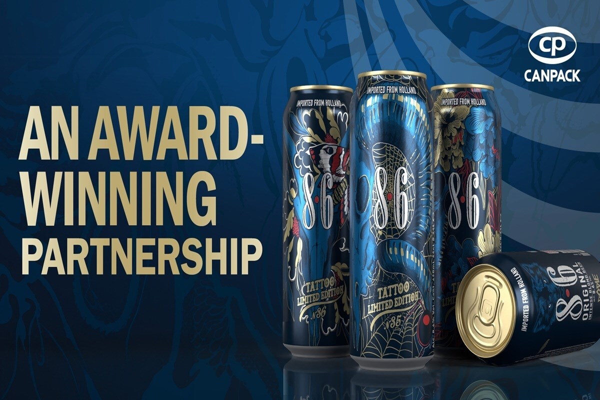 Nuova edizione limitata 8.6 Tattoo 2025: CANPACK e Royal Swinkels uniscono arte e tecnologia su lattina 50 cl