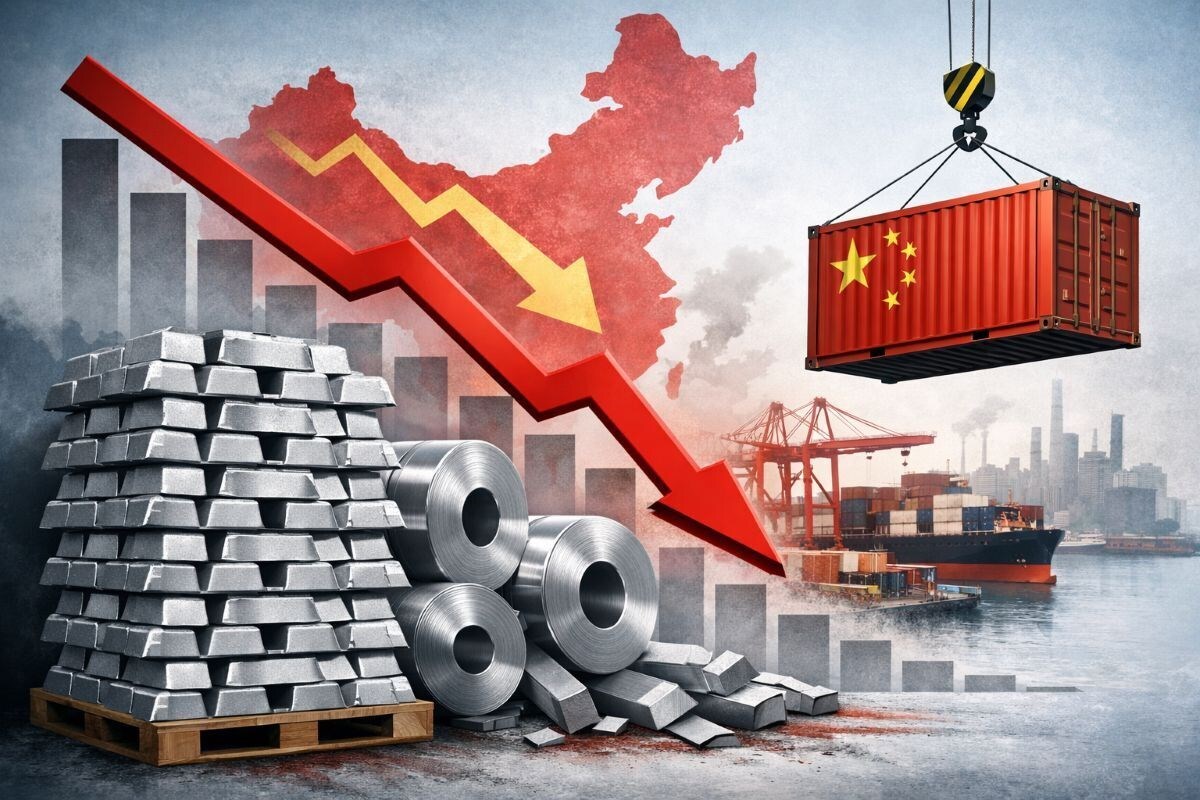 Cina: importazioni di alluminio primario a novembre 2025 diminuiscono del 40,8 %, esportazioni aumentano del 116,2 %