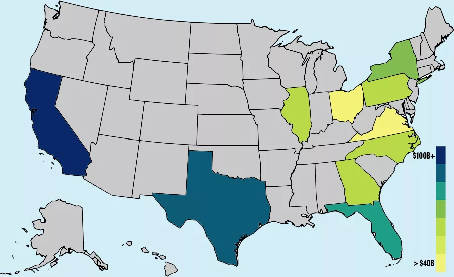 Concentrazione edilizia negli USA: energia, lavoro e valore aggiunto svelano dove si intensificherà la competizione