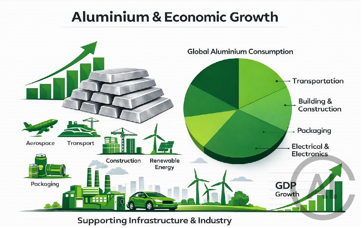 L'alluminio: il metallo che sostiene il 5‑7 % del PIL globale