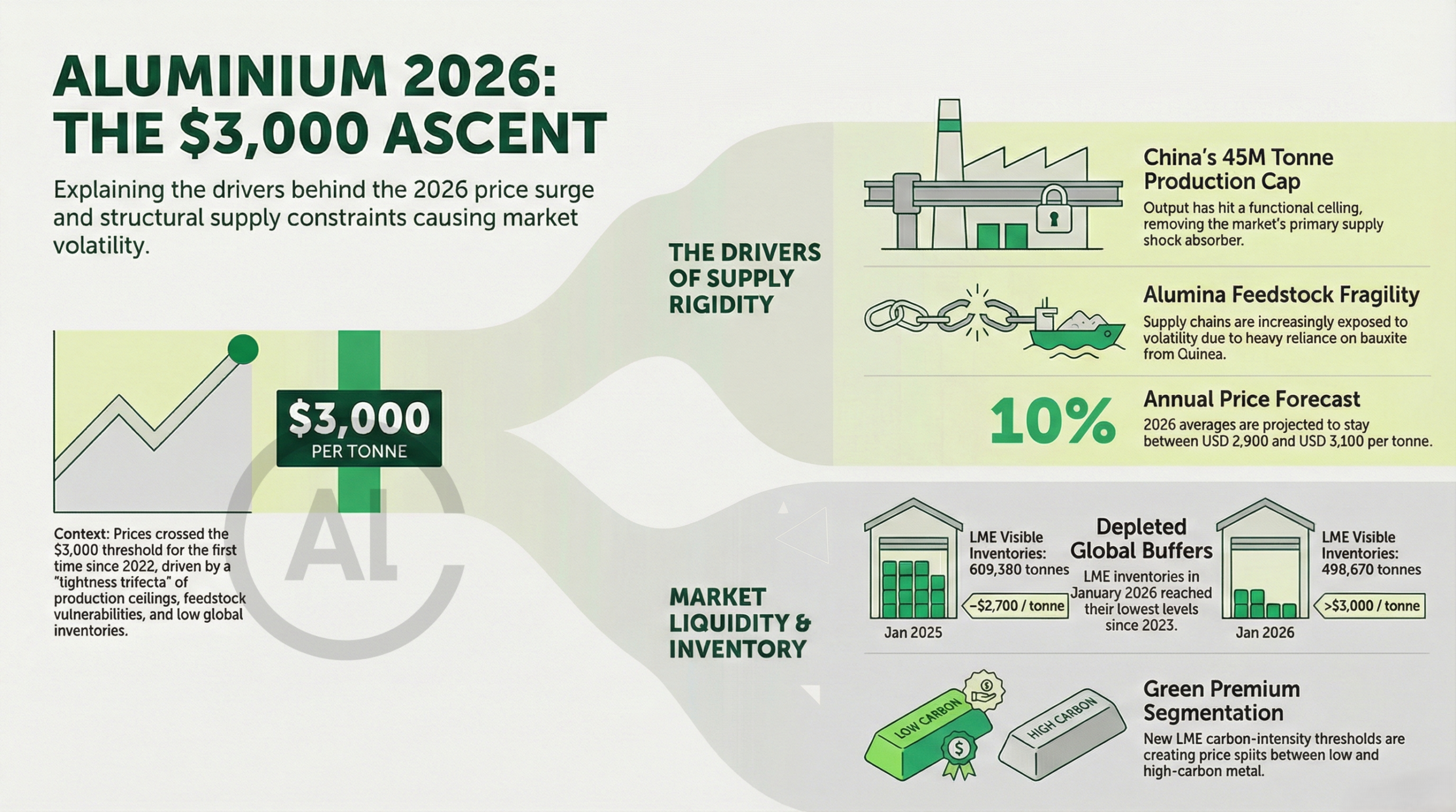 Alluminio a 3.000 USD: la nuova frontiera dei prezzi per il 2026