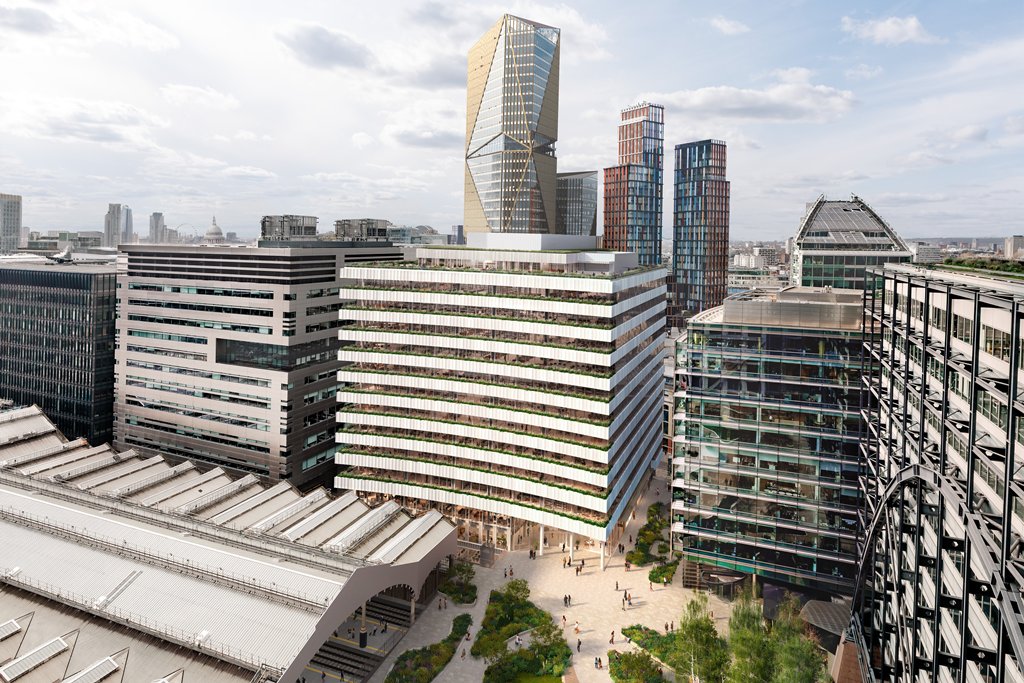 Skanska investe 273 milioni di sterline per rinnovare l’edificio di uffici Broadgate a Londra