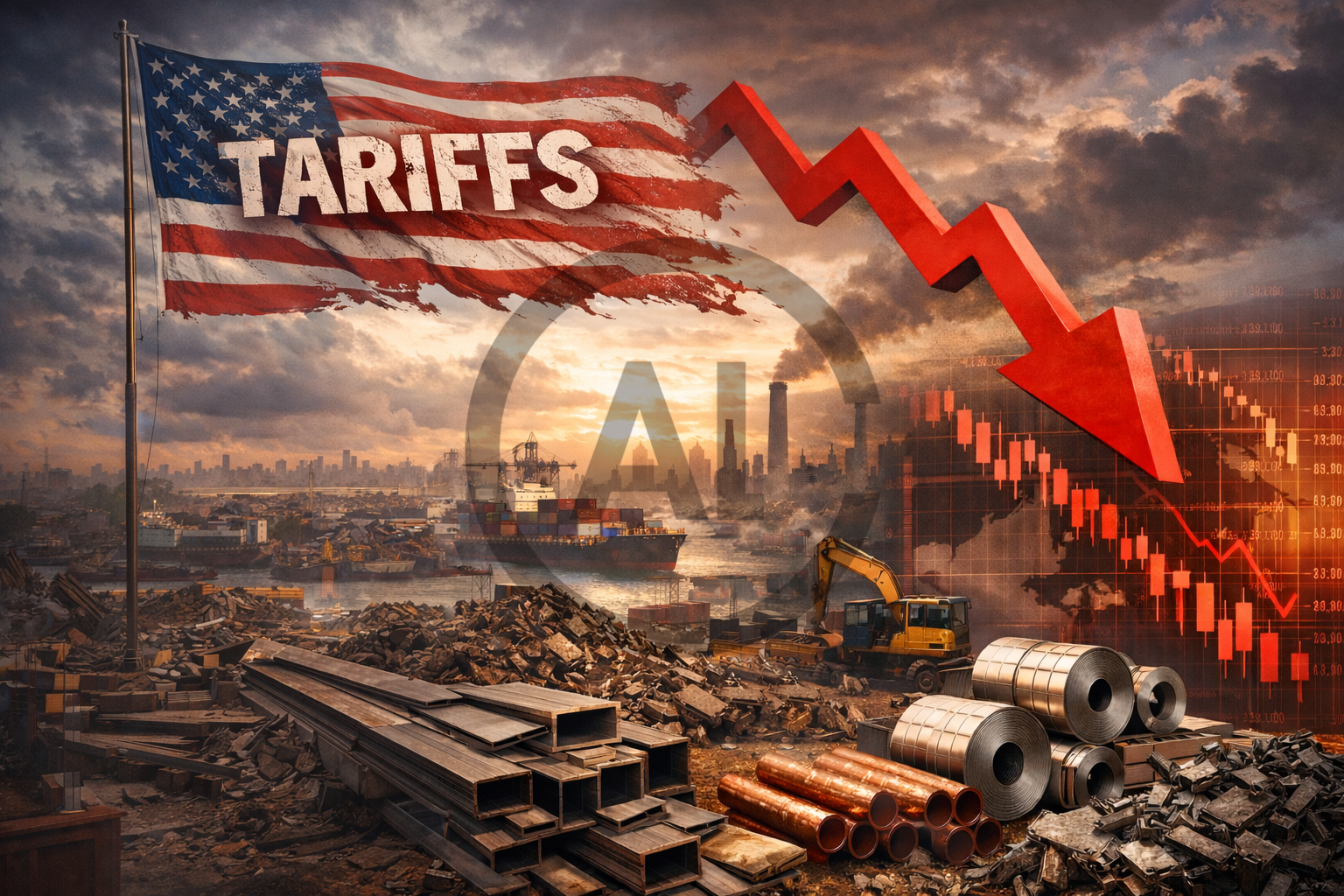 Aluminium: dazi statunitensi in bilico, mercato azionario in calo