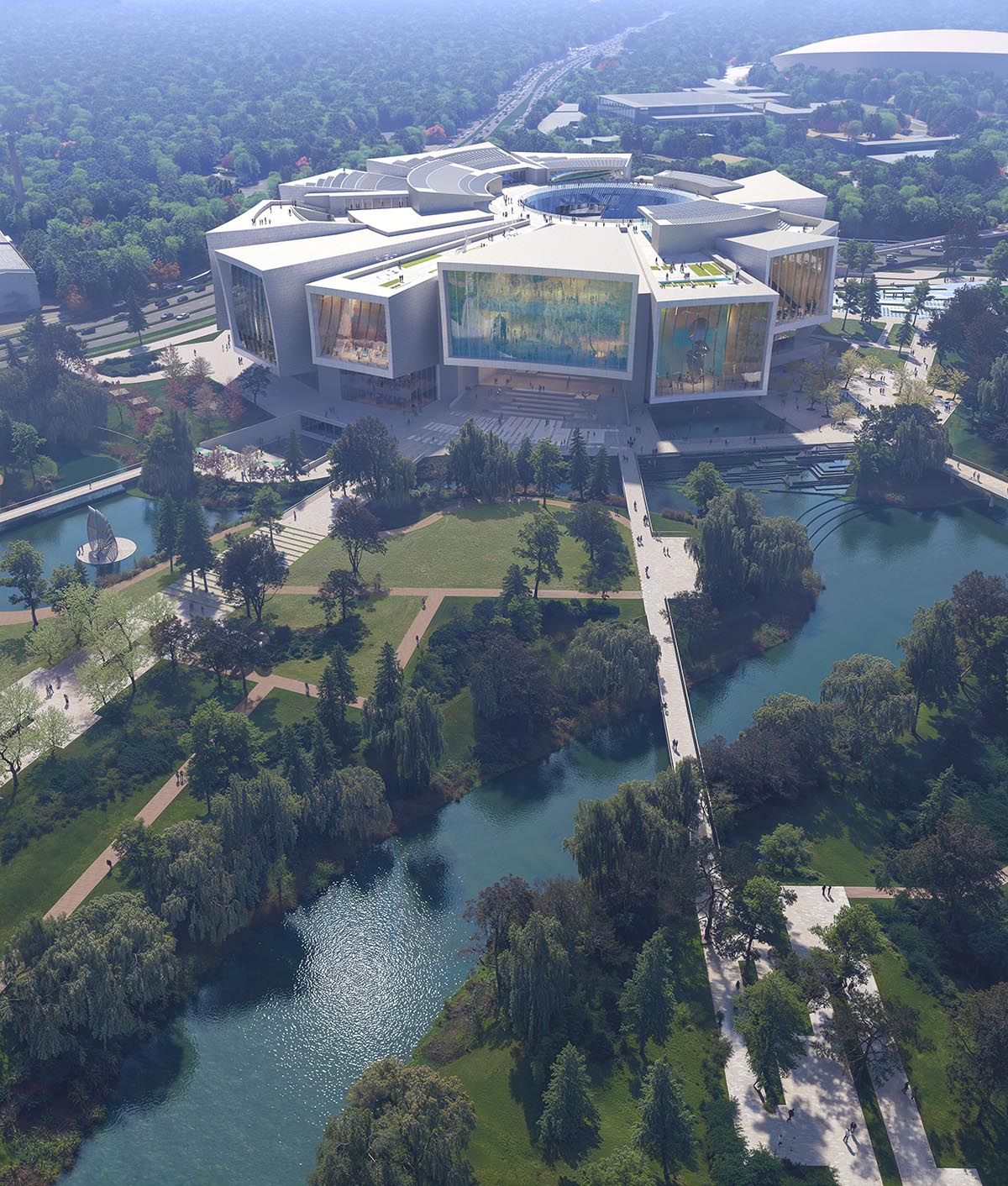 Snøhetta e BIAD progettano il Museo d’Arte di Pechino con facciate a lente ondulate