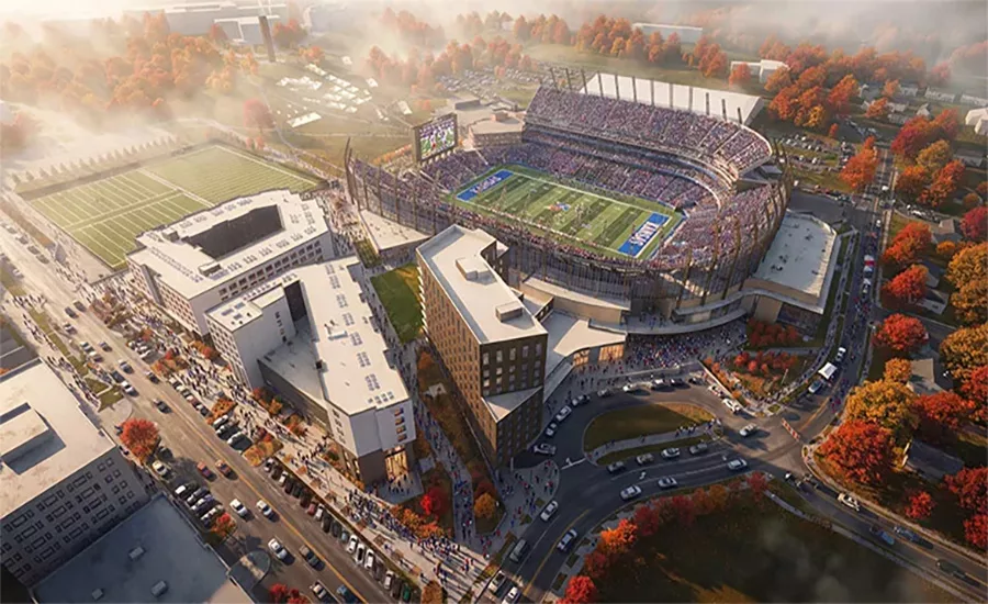 Nuovo investimento di 361 milioni di dollari per la seconda fase di rinnovamento dello stadio dei Kansas Jayhawks