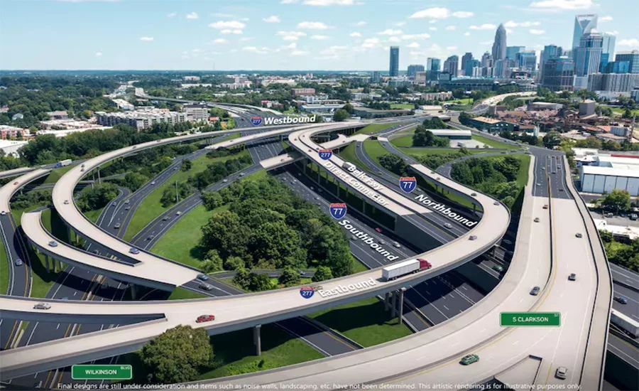 I‑77 South: 3,2 miliardi di dollari per corsie espressi elevate a Charlotte