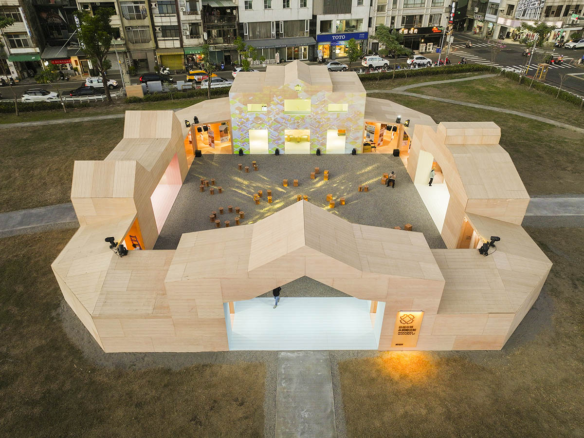 MVRDV realizza il pavilio di legno “Wooden Wonders” a Chiayi per il centenario della città